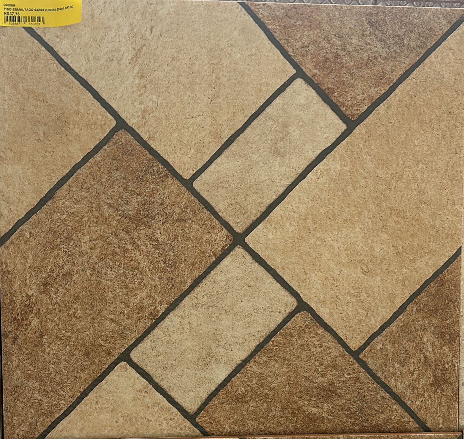 Piso Esmaltado 53x53cm Artec para Ambientes Internos e Externos