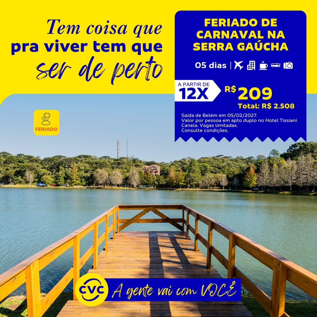 Pacote de Carnaval em Gramado e Canela por 5 dias