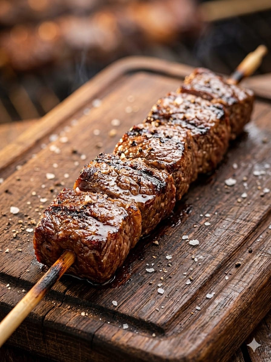 Promoção Imperdível Espetinho de Carne na Brasa apenas 8 Reais
