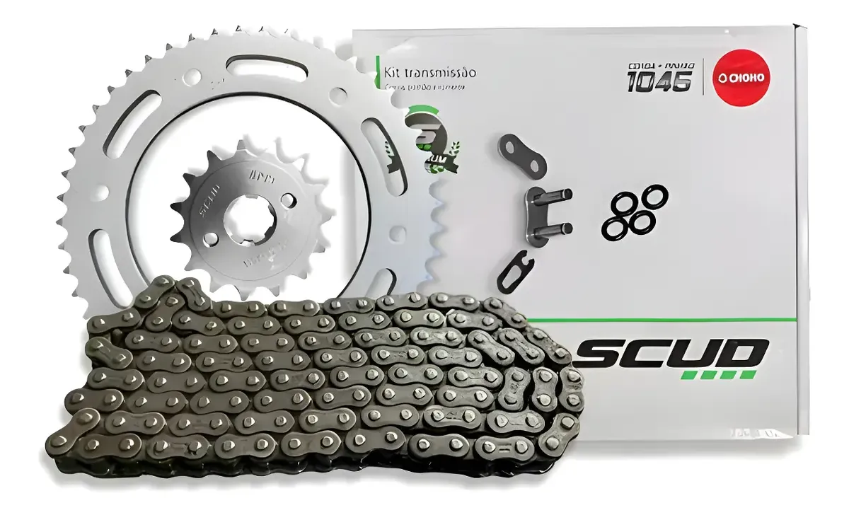 Kit Relação Transmissão C Retentor Honda Bros 160 Xre 190 Scud Aço 1045