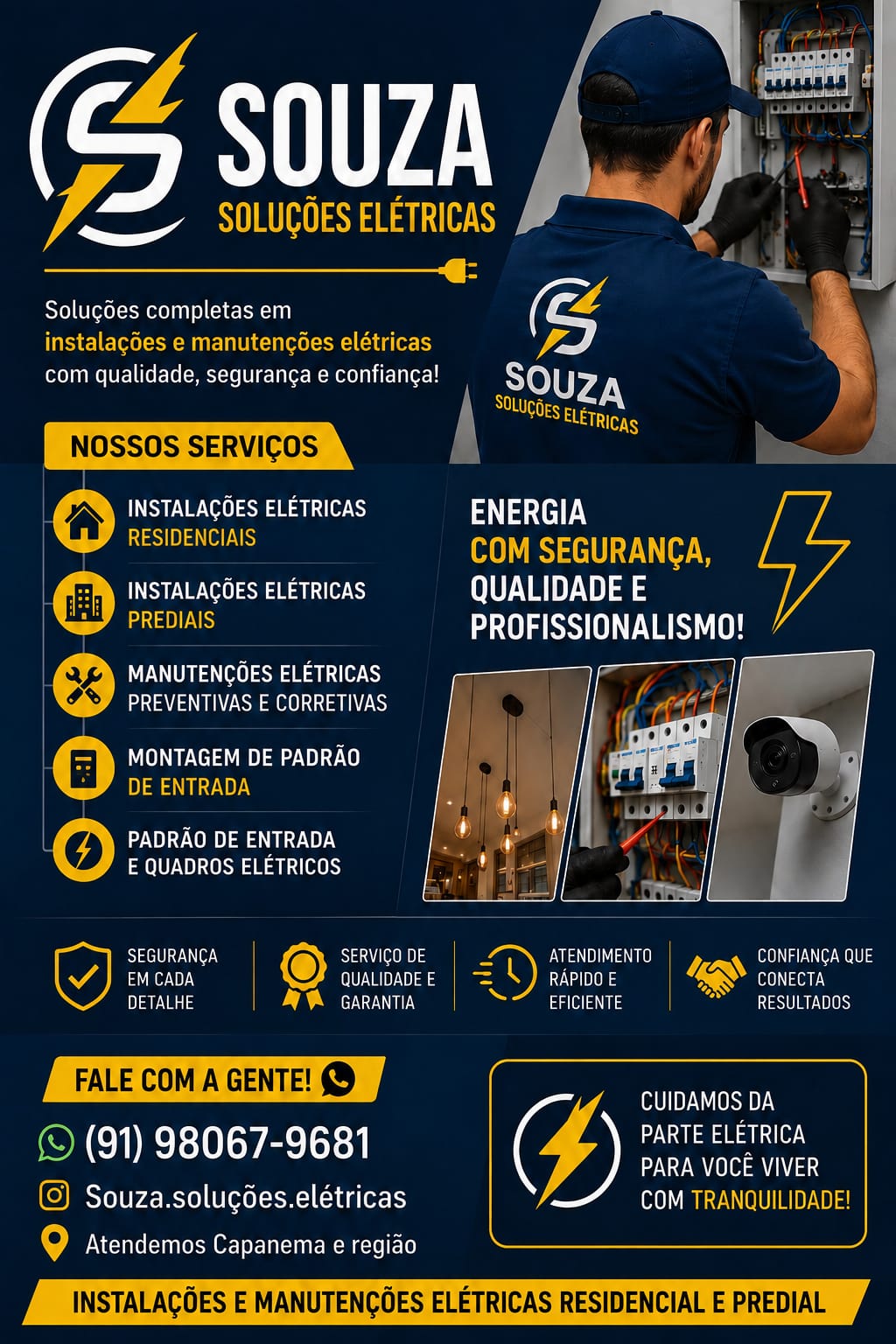 Souza Soluções Elétricas, instalações e manutenção Elétrica 