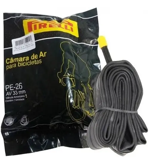 Câmara Ar Bicicleta Pirelli Aro 26 Monark Bico Grosso