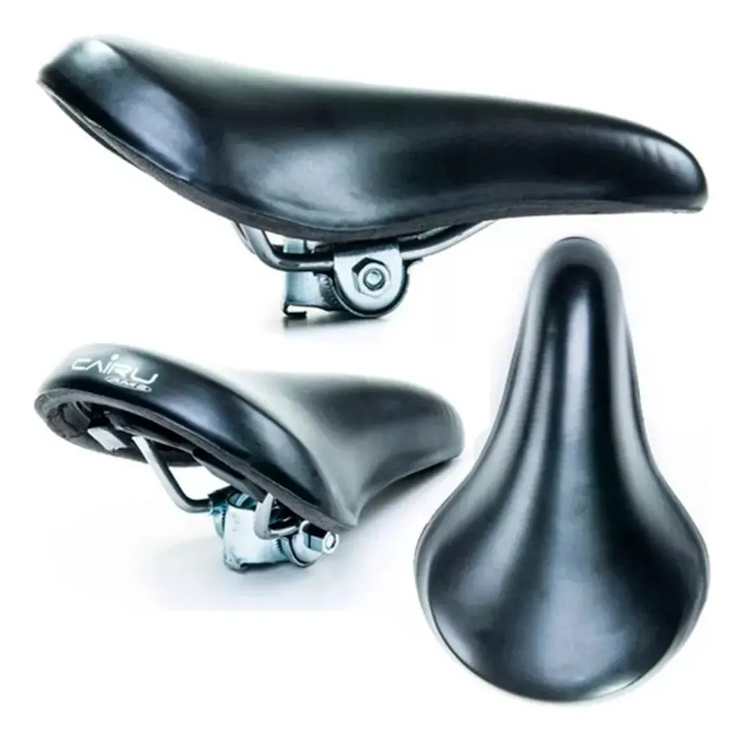 Selim Cairu Ams 507 Confortável Para Bicicleta MTB Preto Com Carrinho