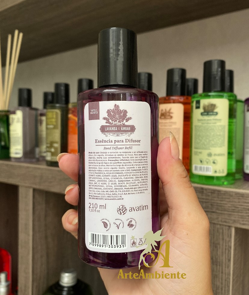 ESSÊNCIA P/ DIFUSOR LAVANDA & ÂMBAR 210ml