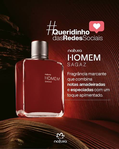 Deo Parfum Natura Homem Sagaz Fragrância Amadeirada Intensa Masculina 100ml