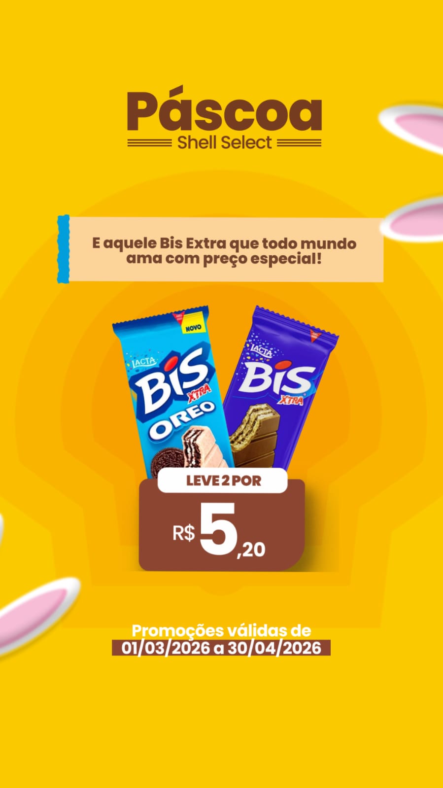 Páscoa Shell Select - Leve 2 por 5,20