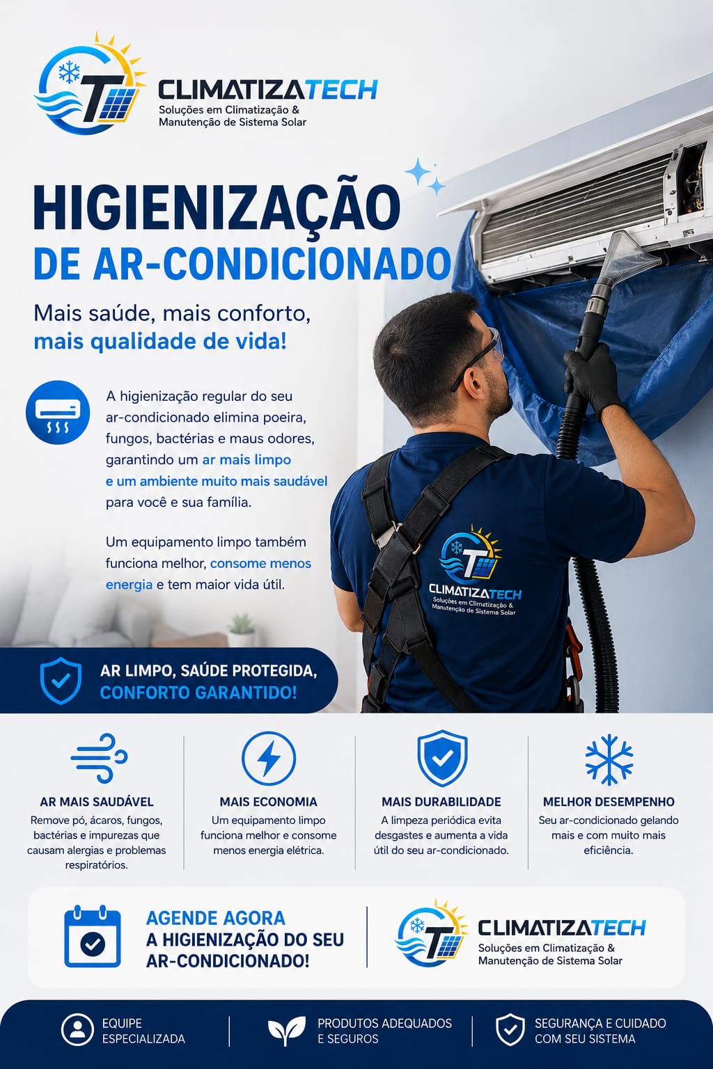 Higienização de Ar-condicionados