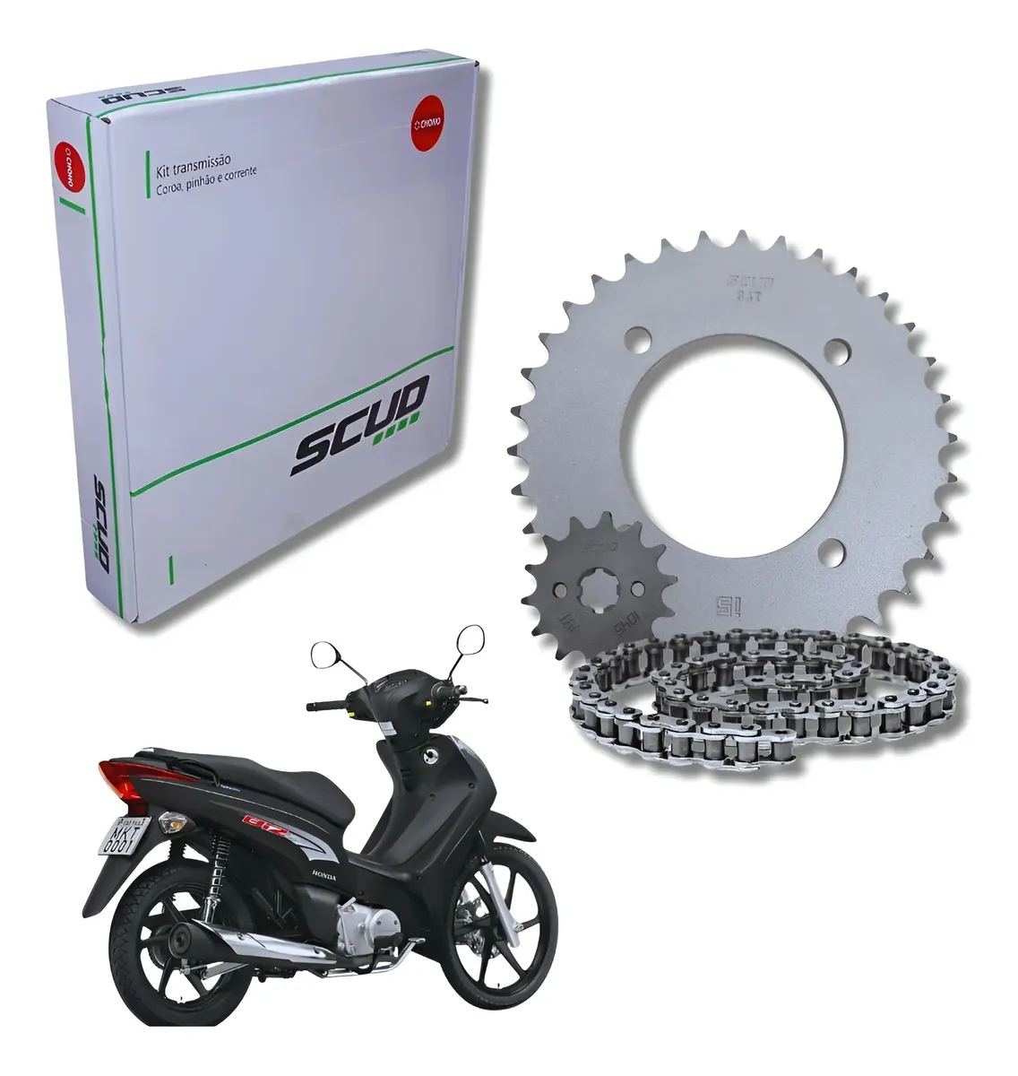 Kit Relação Transmissão Scud Biz 125 2006 A 2019