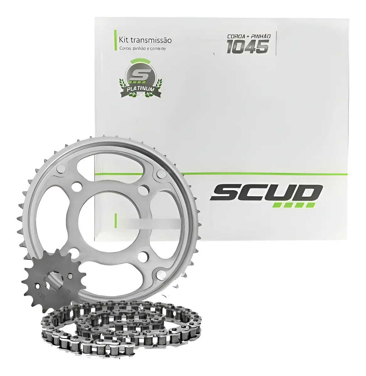 Kit Relação Transmissão Titan 150 Aço 1045 Scud Com Retentor