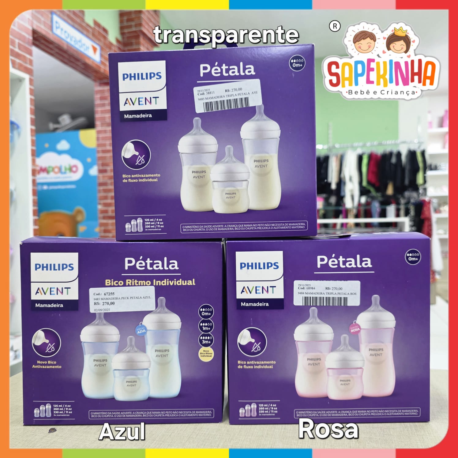 Kit Mamadeiras Philips Avent Pétala – Conforto e Tecnologia para o seu Bebê