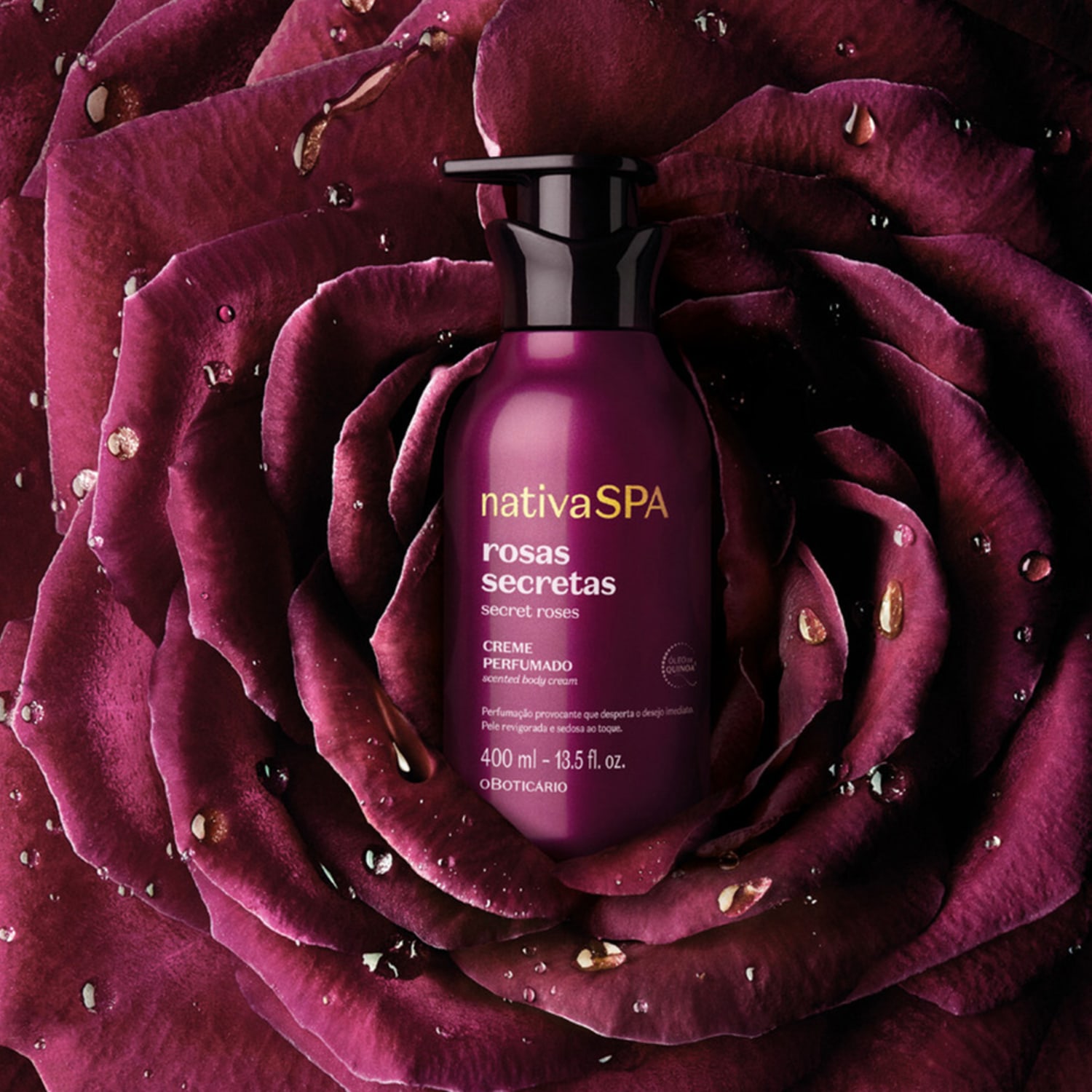 Loção Hidratante Corporal Nativa SPA Rosas Secretas O Boticário 400ml