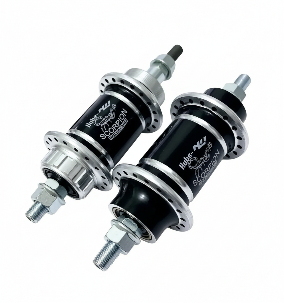 Par Cubo de Rolamento 36 Furos Scorpion em Alumínio para Bicicleta MTB
