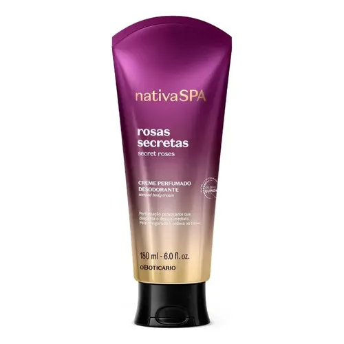 Creme Hidratante Corporal Nativa SPA Rosas Secretas 180ml Bisnaga  DESCRIÇÃO