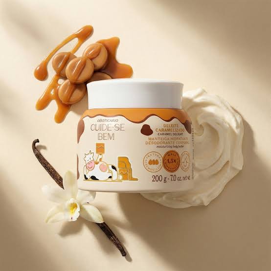 Manteiga Hidratante Corporal Cuide-se Bem Deleite Caramelizado O Boticário 200g