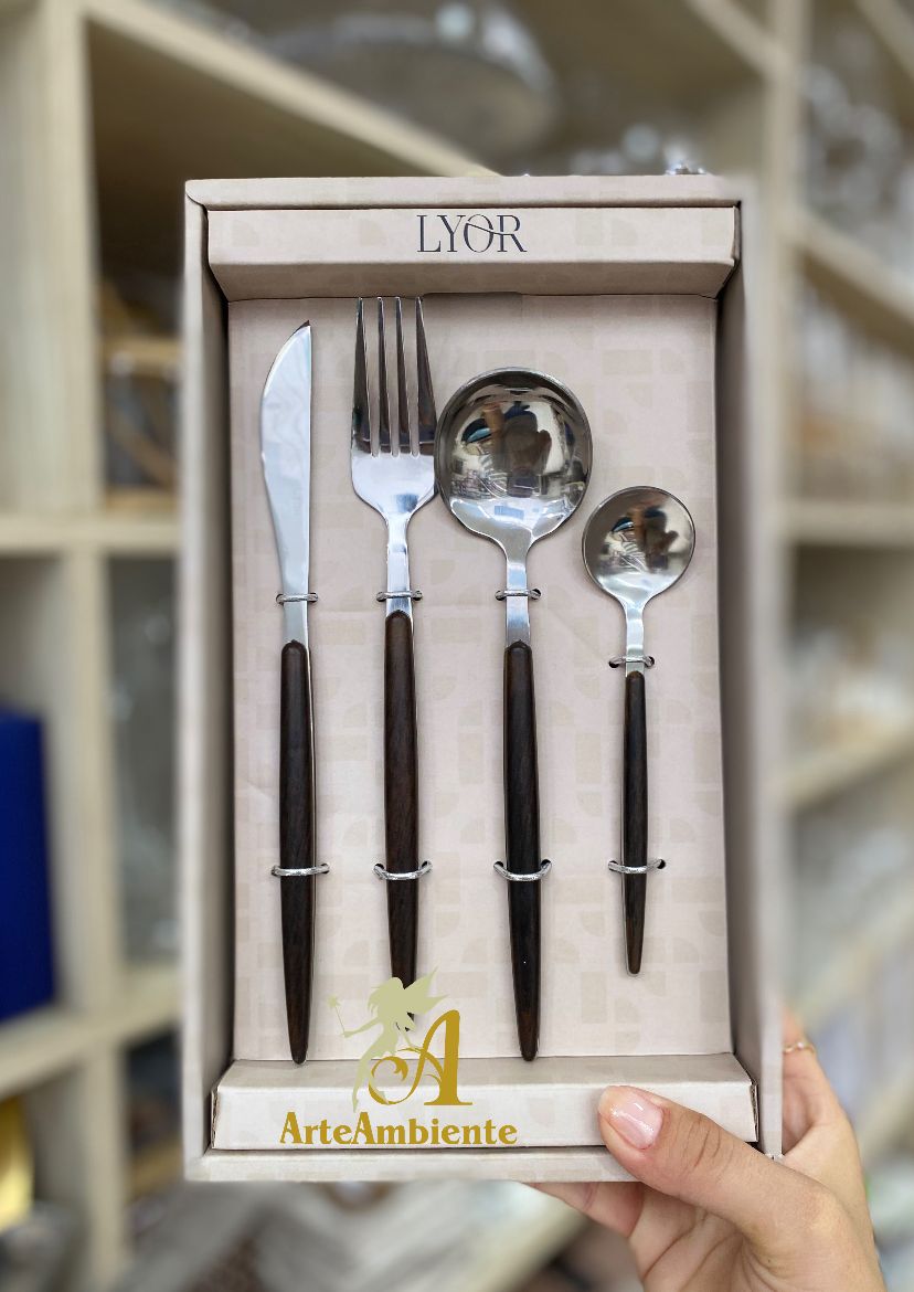 FAQUEIRO 24 PEÇAS ORGANIC AÇO INOX LYOR
